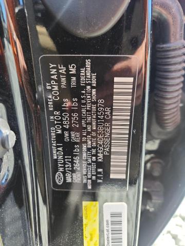 KMHGC4DE3BU145978 - 2011 HYUNDAI GENESIS 3.8L BLACK photo 13