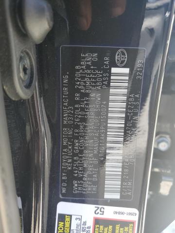 4T1G11AK9PU150074 - 2023 TOYOTA CAMRY SE NIGHT SHADE BLACK photo 12