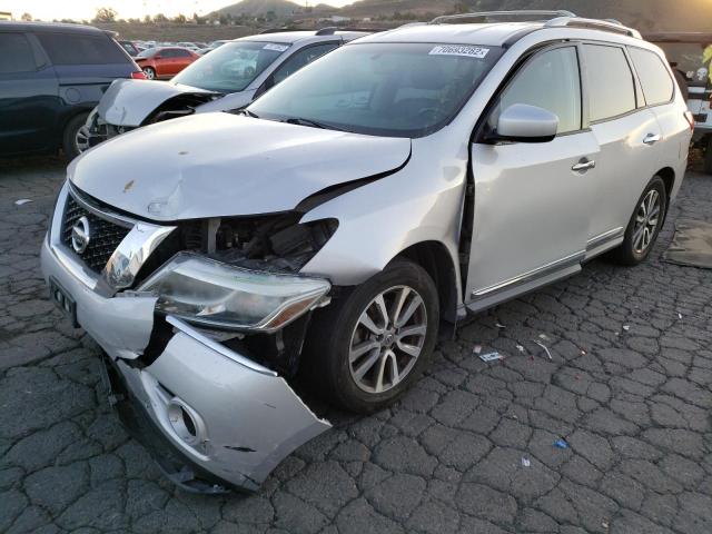 5N1AR2MNXEC627110 - 2014 NISSAN PATHFINDER S GRAY photo 1