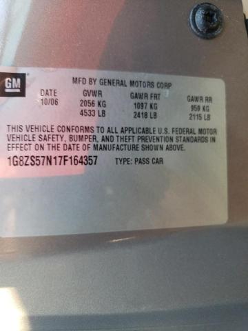 1G8ZS57N17F164357 - 2007 SATURN AURA XE TAN photo 10