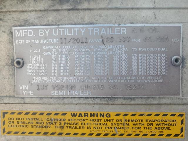 1UYVS2480CU463542 - 2012 UTILITY VS2RA WHITE photo 10