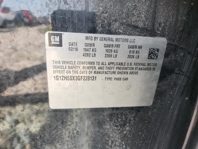 1G1ZH5SX3GF228131 - 2016 CHEVROLET MALIBU PREMIER BLACK photo 12