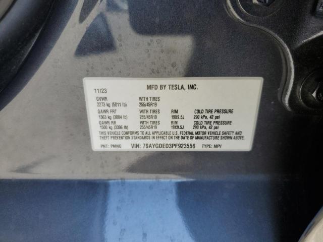 7SAYGDED3PF923556 - 2023 TESLA MODEL Y BLACK photo 13