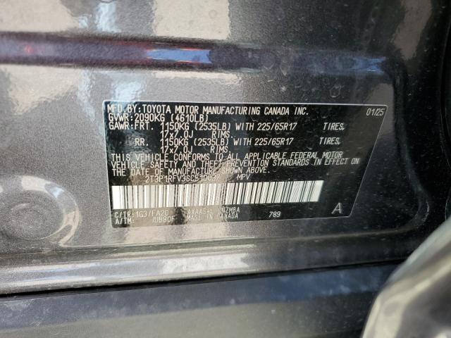 2T3P1RFV3SC510037 - 2025 TOYOTA RAV4 XLE GRAY photo 13