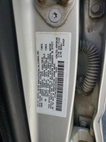 5TEHN72N44Z392413 - 2004 TOYOTA TACOMA DOUBLE CAB SILVER photo 12