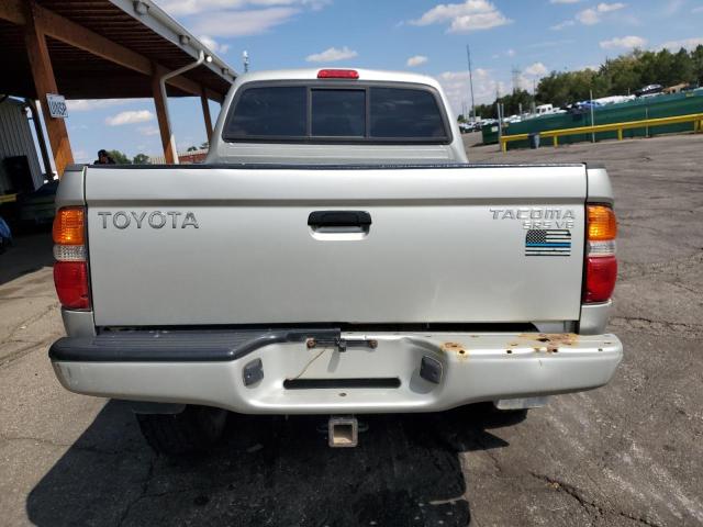 5TEHN72N44Z392413 - 2004 TOYOTA TACOMA DOUBLE CAB SILVER photo 6