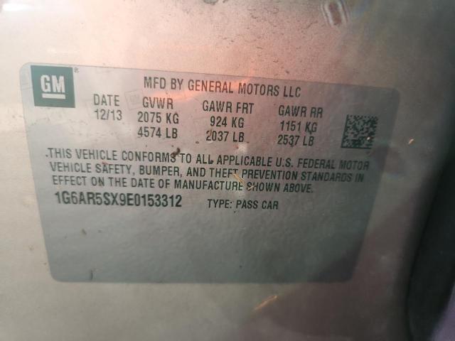 1G6AR5SX9E0153312 - 2014 CADILLAC CTS LUXURY COLLECTION CREAM photo 12