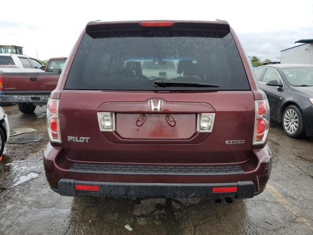 5FNYF18607B011060 - 2007 HONDA PILOT EXL BURGUNDY photo 6