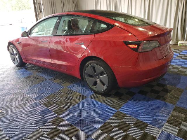 5YJ3E1EA8NF290468 - 2022 TESLA MODEL 3 红色 照片 2