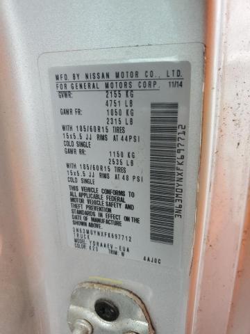 3N63M0YNXFK697712 - 2015 CHEVROLET CITY EXPRE LS SILVER photo 14