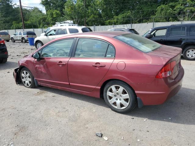 1HGFA16517L039657 - 2007 HONDA CIVIC LX أحمر صورة 2