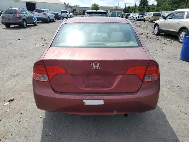 1HGFA16517L039657 - 2007 HONDA CIVIC LX أحمر صورة 6