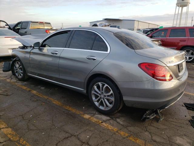 55SWF4KB6FU027193 - 2015 MERCURY C300 300 4MATIC GRAY photo 2