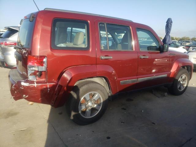 1J8GP28K98W262404 - 2008 JEEP LIBERTY SPORT BURGUNDY photo 3