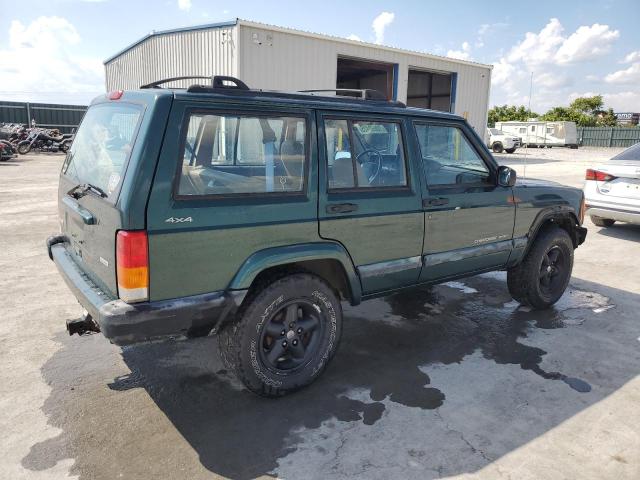 1J4FF48S9YL162557 - 2000 JEEP CHEROKEE SPORT მწვანე ფოტო 3