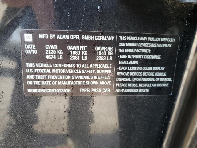 W04GU5GC0B1013516 - 2011 BUICK REGAL CXL BLACK photo 13