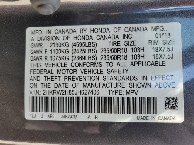 2HKRW2H85JH627406 - 2018 HONDA CR-V EXL 灰色 照片 13