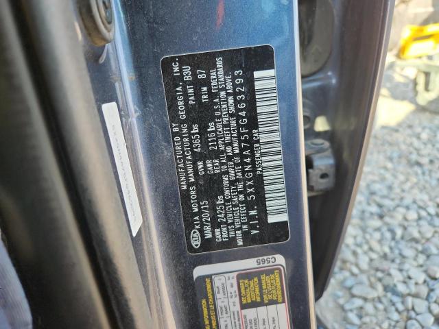 5XXGN4A75FG463293 - 2015 KIA OPTIMA EX GRAY photo 12