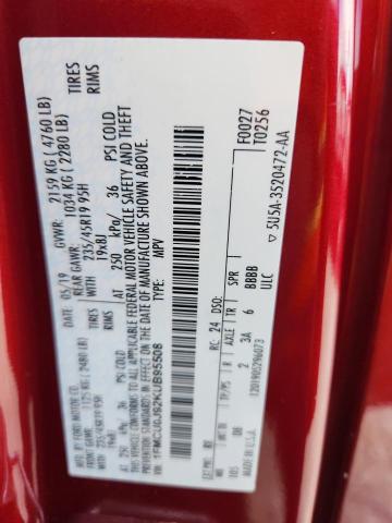 1FMCU0J92KUB95508 - 2019 FORD ESCAPE TITANIUM 红色 照片 13