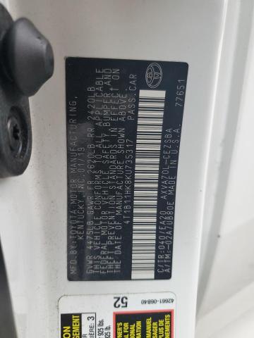 4T1B11HK8KU735317 - 2019 TOYOTA CAMRY L Beyaz fotoğraf 13