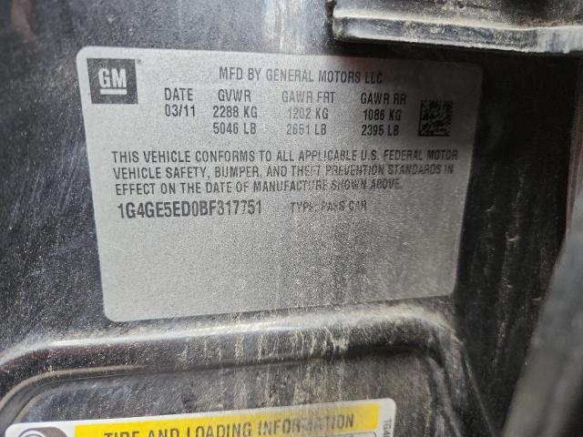 1G4GE5ED0BF317751 - 2011 BUICK LACROSSE CXS 黑色 照片 12