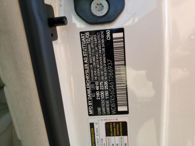 WDBTK56G46T066937 - 2006 MERCEDES-BENZ CLK 350 Ақ фото 12