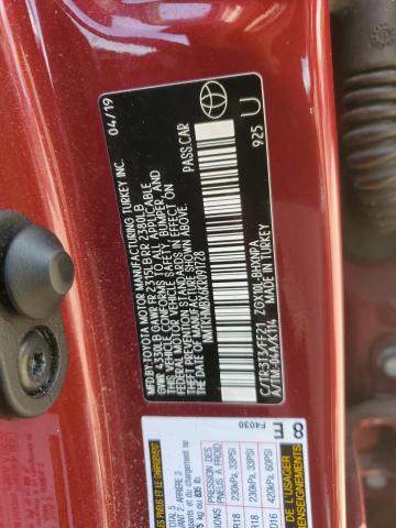 NMTKHMBX6KR091728 - 2019 TOYOTA C-HR XLE Qırmızı foto 12