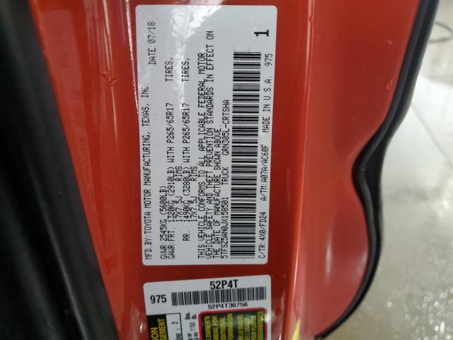 5TFSZ5AN0JX158501 - 2018 TOYOTA TACOMA ACCESS CAB 橙色 照片 12