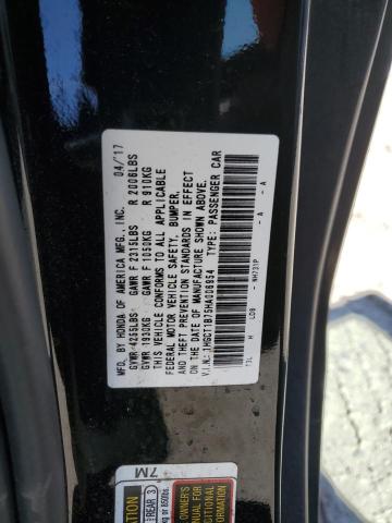 1HGCT1B75HA006954 - 2017 HONDA ACCORD EX BLACK photo 12