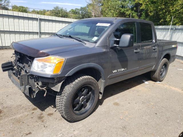 1N6BA0EC8EN509995 - 2014 NISSAN TITAN S GRAY photo 1