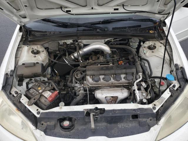 JHMES16575S002668 - 2005 HONDA CIVIC LX WHITE photo 11