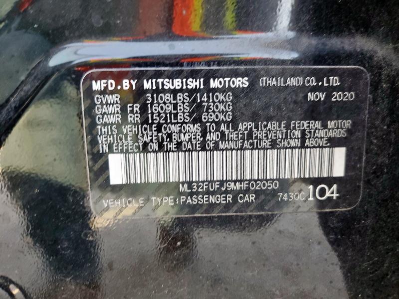 ML32FUFJ9MHF02050 - 2021 MITSUBISHI MIRAGE G4 ES 黑色 照片 12