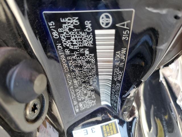 JTKJF5C7XGJ016874 - 2016 TOYOTA SCION TC შავი ფოტო 12