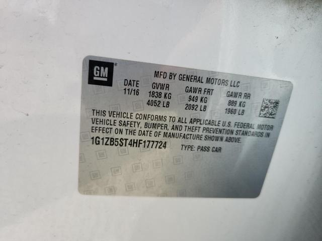 1G1ZB5ST4HF177724 - 2017 CHEVROLET MALIBU LS TWO TONE photo 12