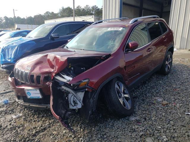 1C4PJLDB3KD376390 - 2019 JEEP CHEROKEE LIMITED BURGUNDY photo 1