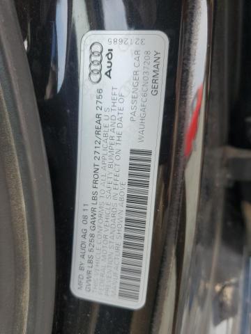 WAUHGAFC6CN037208 - 2012 AUDI A6 PRESTIGE Қара фото 12