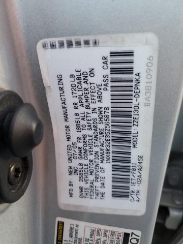 1NXBR32E35Z565878 - 2005 TOYOTA COROLLA CE SILVER photo 12