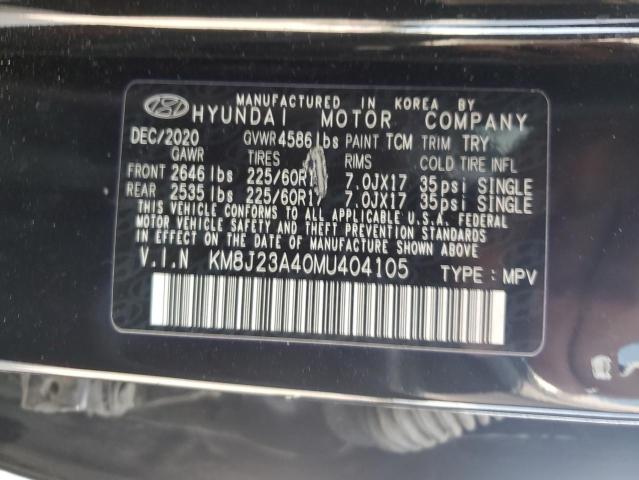 KM8J23A40MU404105 - 2021 HYUNDAI TUCSON SE BLACK photo 14