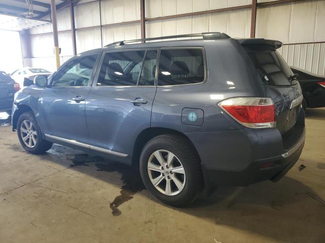5TDBK3EH2CS147246 - 2012 TOYOTA HIGHLANDER BASE Niebieski zdjęcie 2