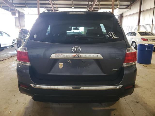 5TDBK3EH2CS147246 - 2012 TOYOTA HIGHLANDER BASE Niebieski zdjęcie 6
