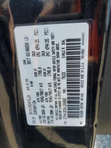 1D7HA18D54J260882 - 2004 DODGE RAM 1500 ST BLACK photo 12