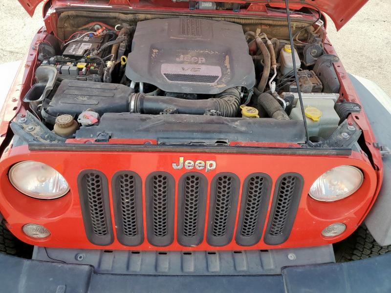 1C4BJWDG3FL614791 - 2015 JEEP WRANGLER U SPORT RED photo 12