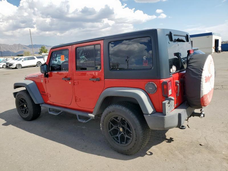 1C4BJWDG3FL614791 - 2015 JEEP WRANGLER U SPORT RED photo 2