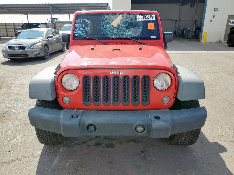 1C4BJWDG3FL614791 - 2015 JEEP WRANGLER U SPORT RED photo 5