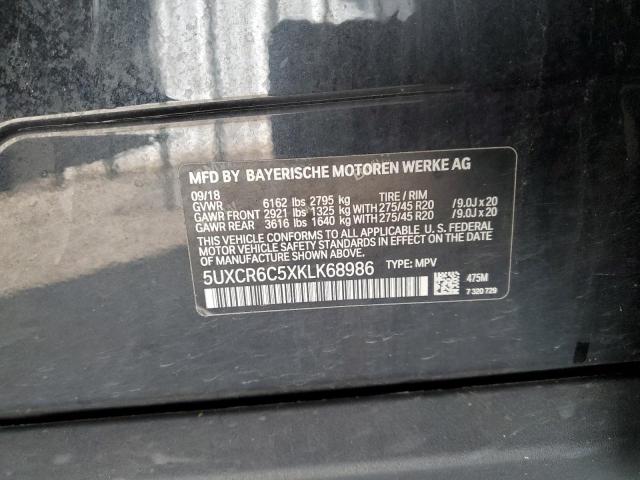 5UXCR6C5XKLK68986 - 2019 BMW X5 XDRIVE40I BLACK photo 13