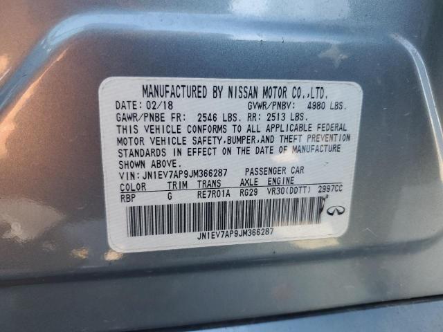 JN1EV7AP9JM366287 - 2018 INFINITI Q50 LUXE GRAY photo 12