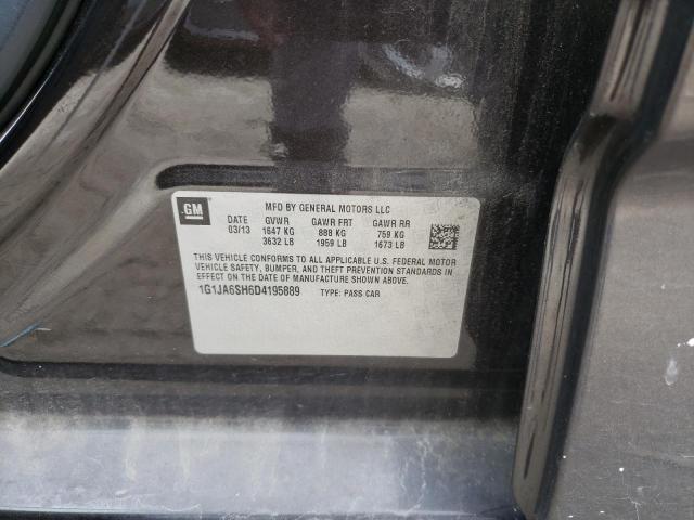 1G1JA6SH6D4195889 - 2013 CHEVROLET SONIC LS 黑色 照片 12