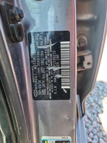 KMHCT5AEXFU199213 - 2015 HYUNDAI ACCENT GS ნაცრისფერი ფოტო 13