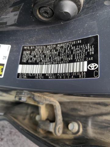 5YFB4MDE3RP140217 - 2024 TOYOTA COROLLA LE Szary zdjęcie 12