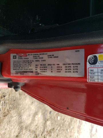 1GCESCD9XA8111510 - 2010 CHEVROLET COLORADO LT RED photo 12